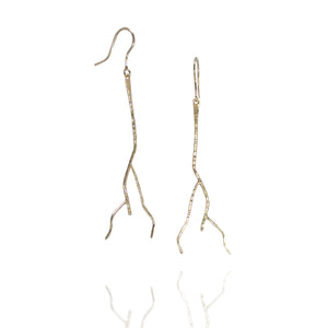 18k Gold Lightning Earrings - 3 Sizes (Custom to Order)