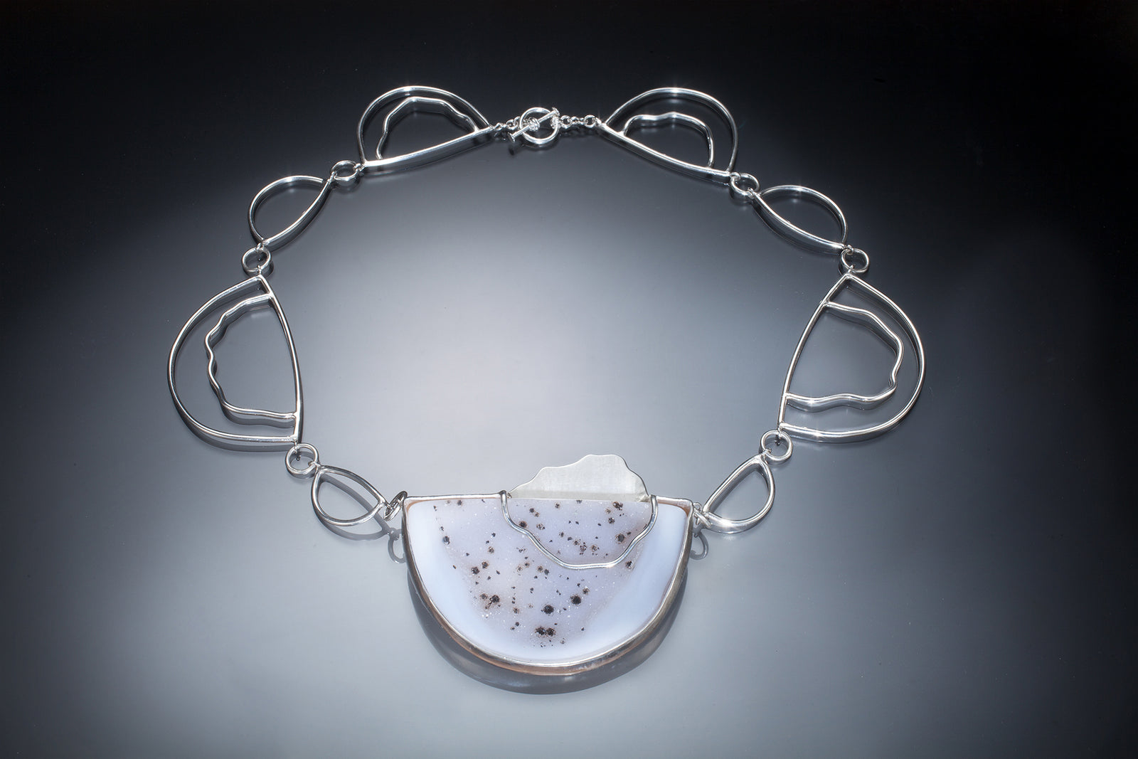 "Selenograph" - Drusy in Sterling,Fine Silver
