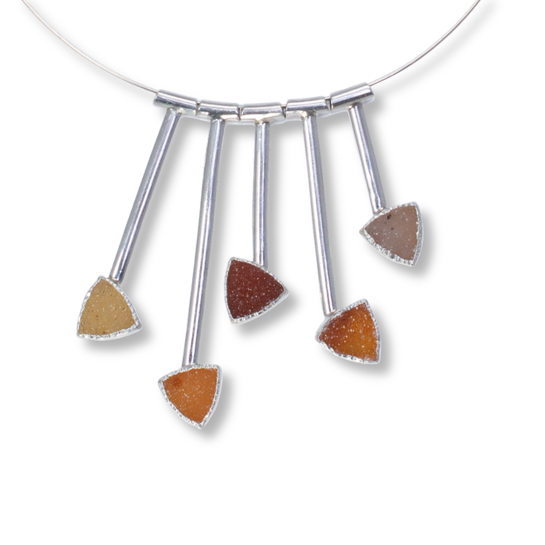 Pendulum #20 - Sterling, fine silver, drusy