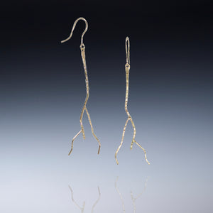 18k Gold Lightning Earrings - 3 Sizes