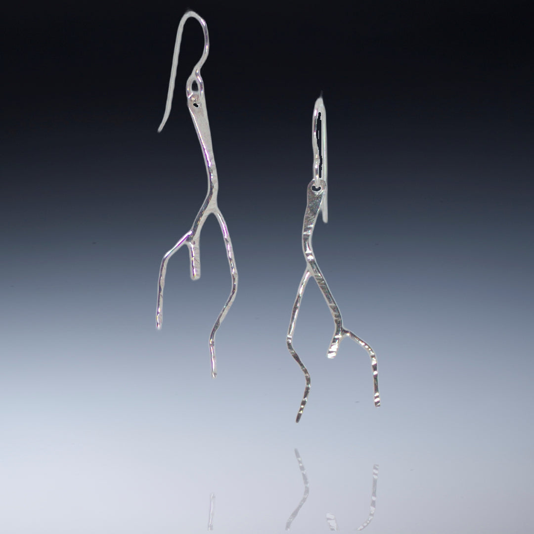 Sterling Silver Lightning Earrings (3 Lengths)